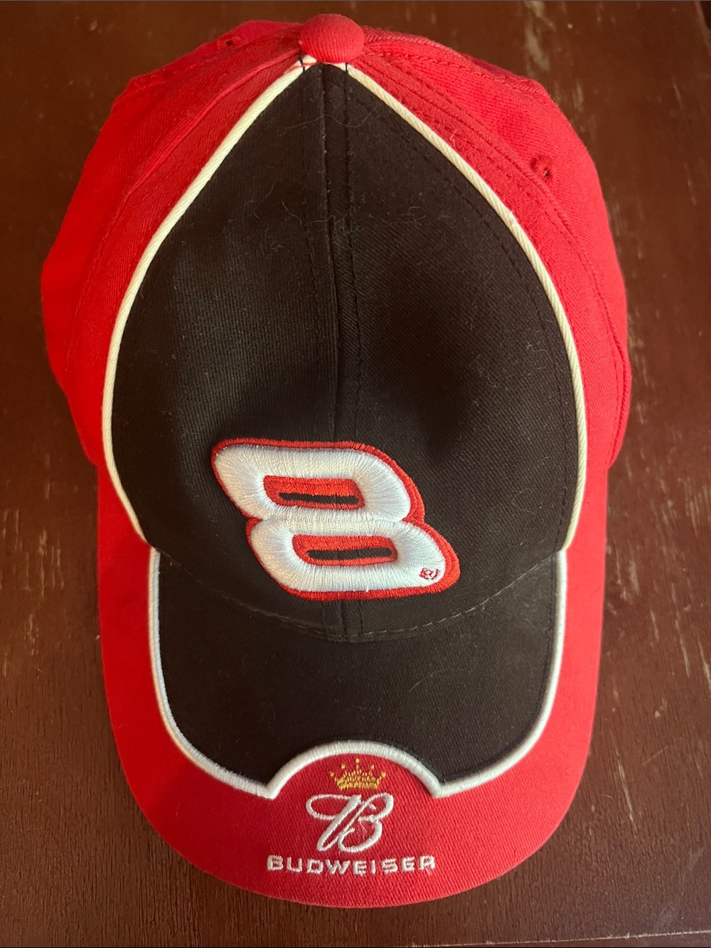 Budweiser Adult Red & Black Dale Earnhardt Jr Baseball Cap